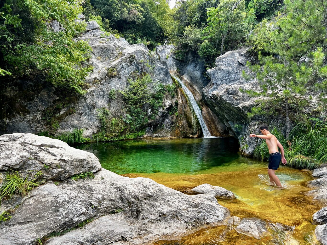 which greek god would live near a waterfall enipeas natural pool mount olympus